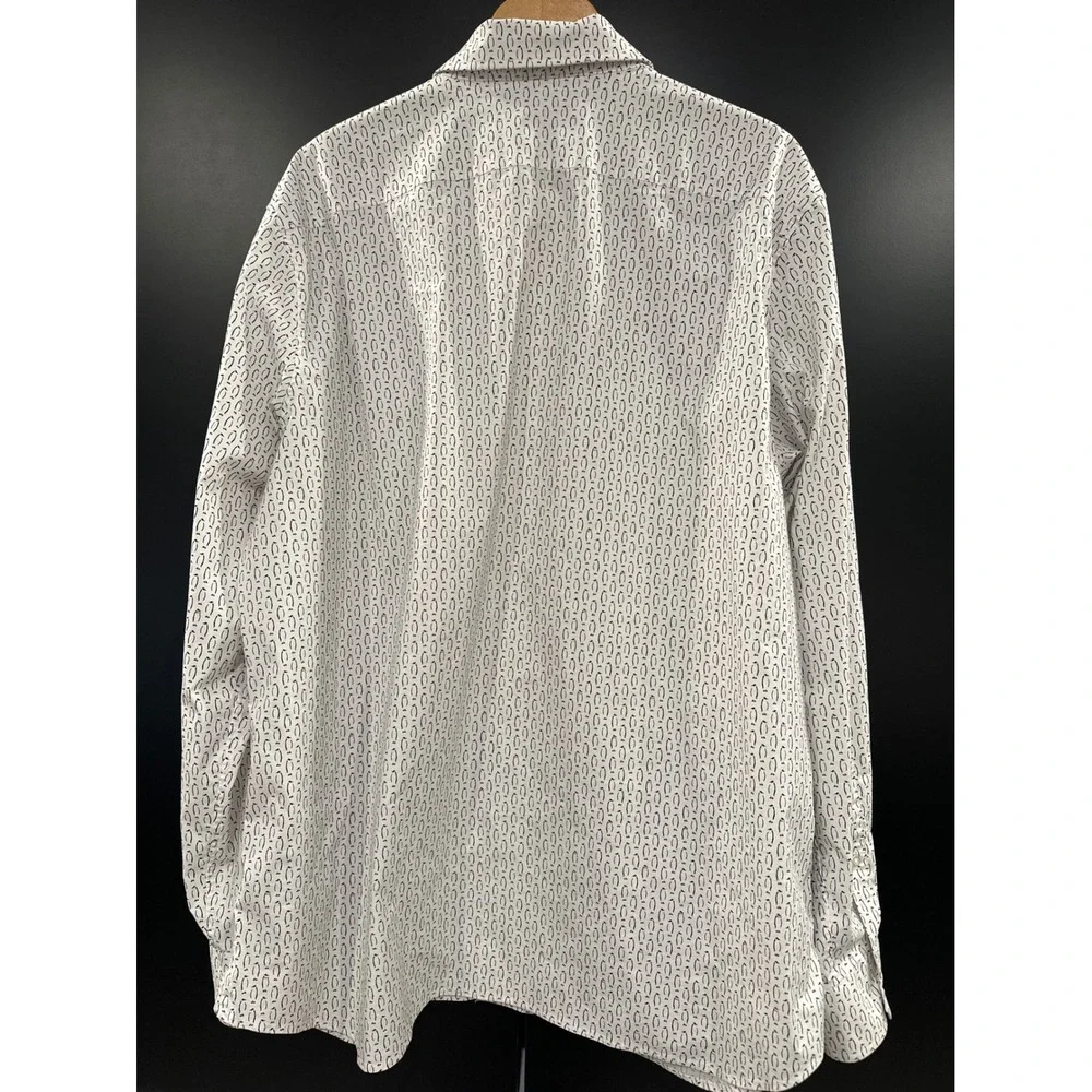 Banana Republic Mens XXL Slim Flex Fit Penguin Print Tech Stretch Cotton Shirt